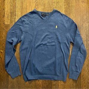 LAST MONTH: Men’s Medium Blue Polo by Ralph Lauren V-Neck Sweater